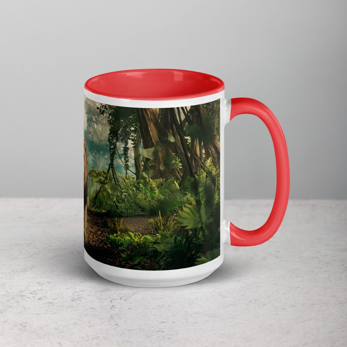 Majestic Lion Walking Through Jungle Mug - Image 12