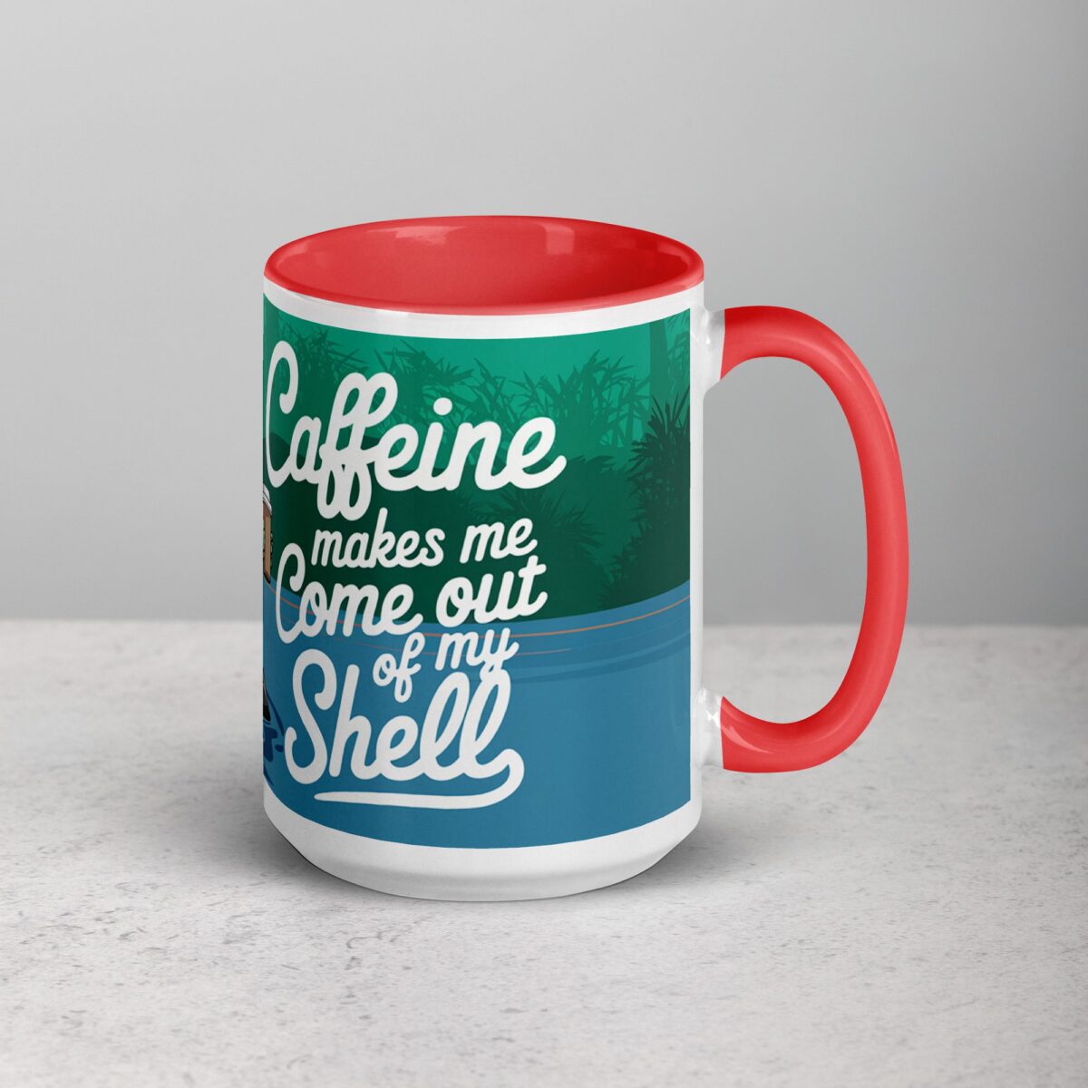 Caffeine Makes Me Come Out of My Shell Turtle Mug - Image 12