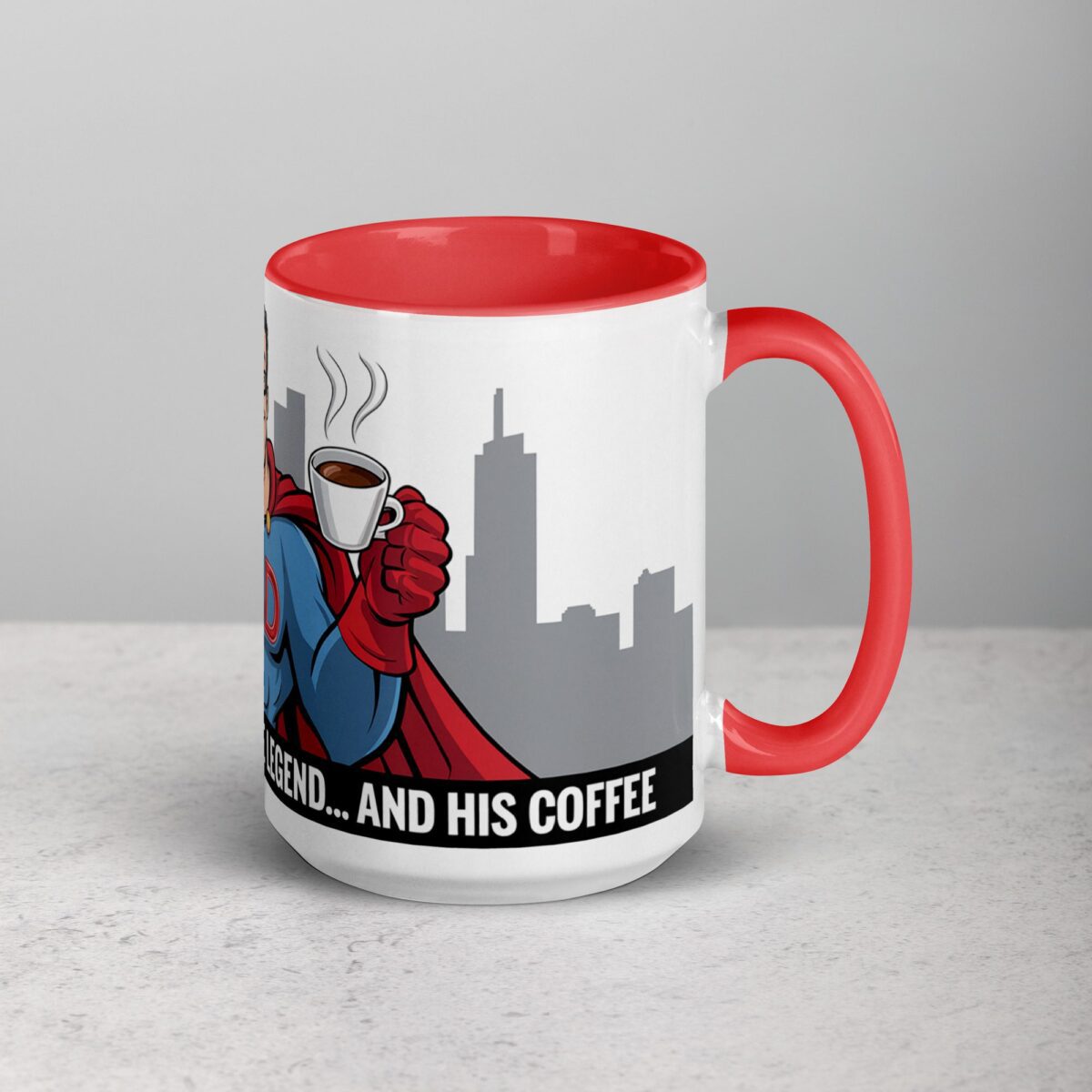 The Man, The Myth, The Legend... and His Coffee Dad Superhero Mug - Image 12