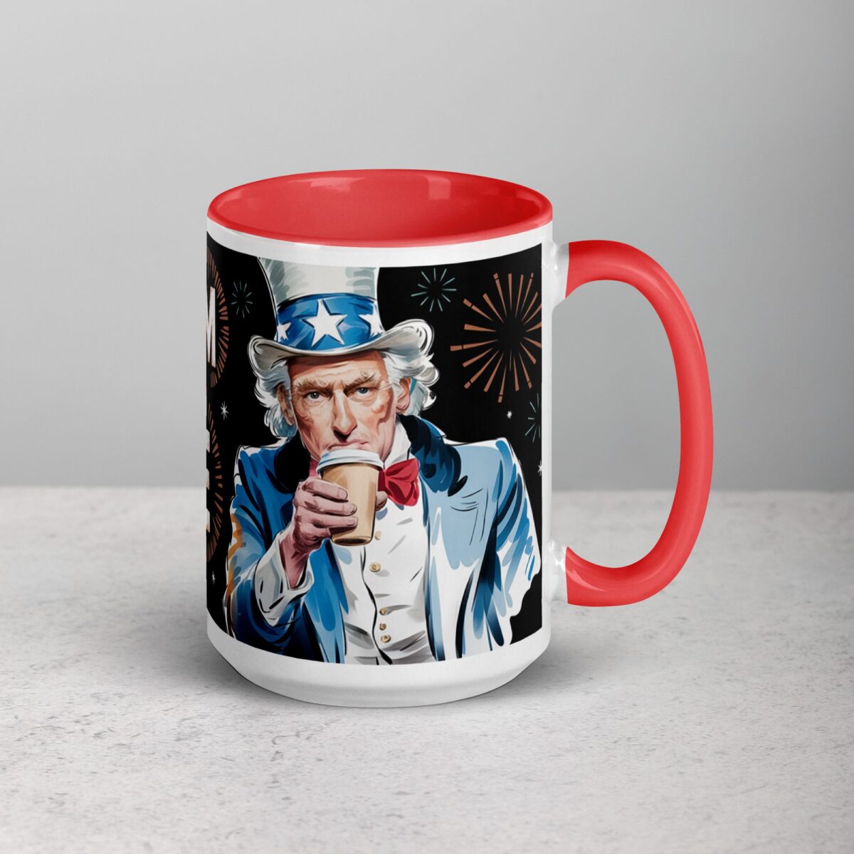 Uncle Sam Runs on Coffee Mug - Image 12