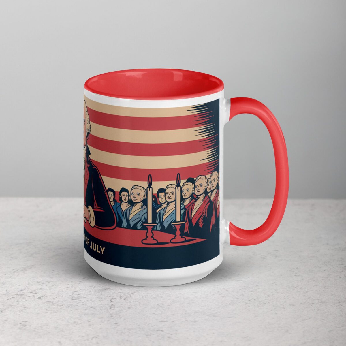 Happy 4th of July George Washington Retro Coffee Mug - Image 12