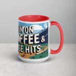 I Run on Coffee & Base Hits Baseball Coffee Mug - Image 12