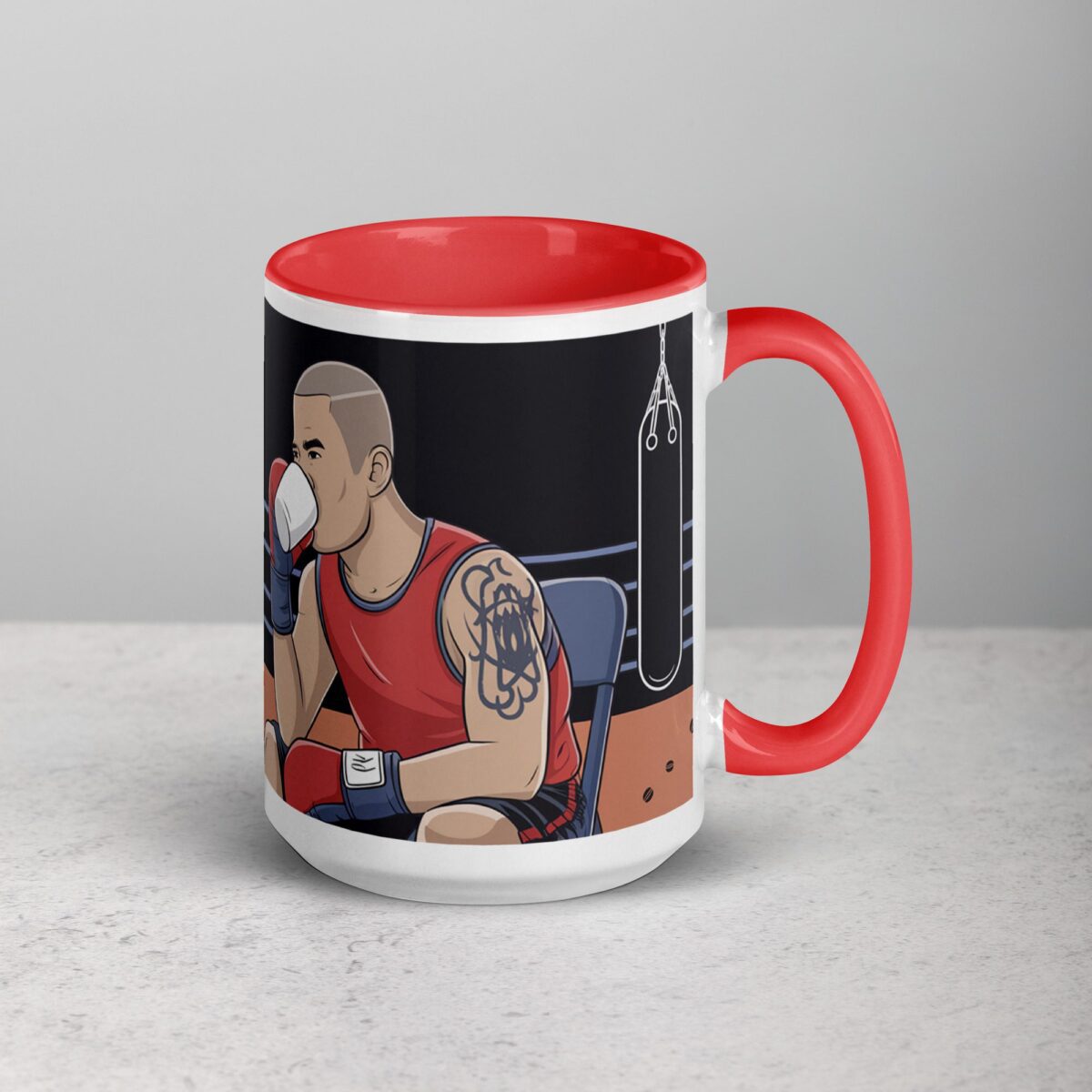 Coffee Hits Harder Than My Opponent Boxing Mug - Image 12