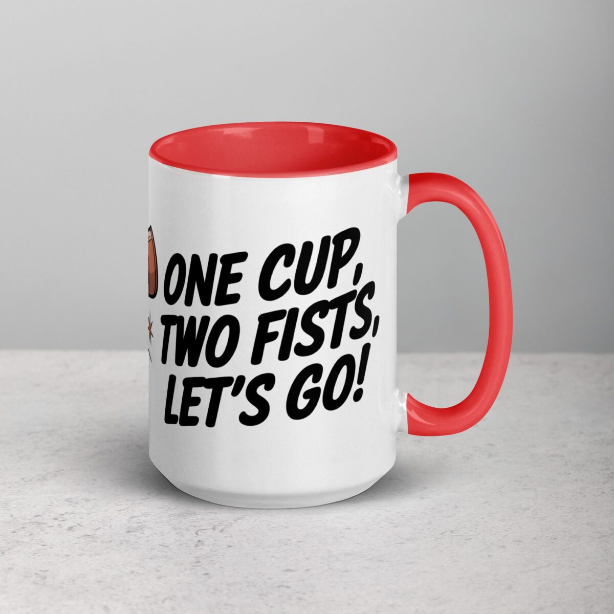 One Cup, Two Fists, Let’s Go! Boxing Coffee Mug - Image 12
