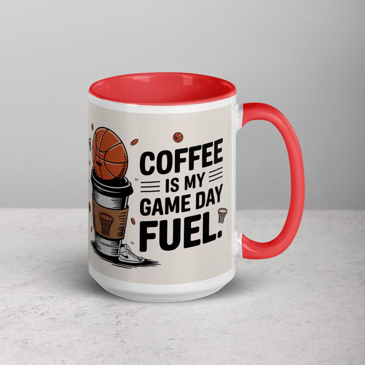 Coffee is My Game Day Fuel Basketball Mug - Image 12