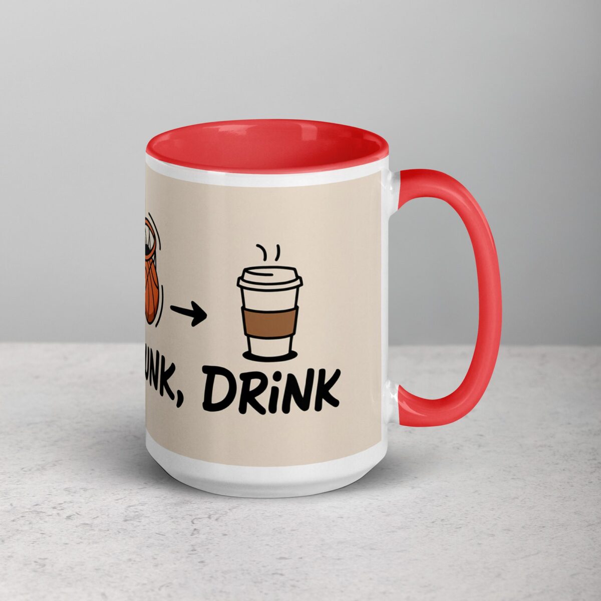 Dribble, Dunk, Drink Basketball Coffee Mug & Tea Cup - Image 12