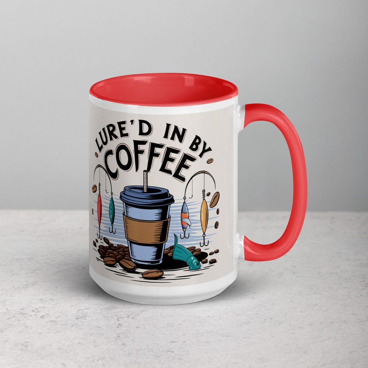 Lure’d in by Coffee Fishing Mug - Image 12