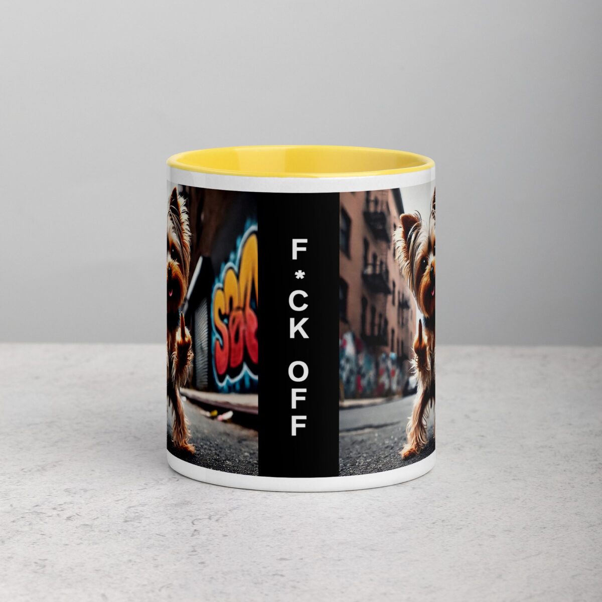 Yorkie Middle Finger Coffee Mug & Tea Cup - Image 19