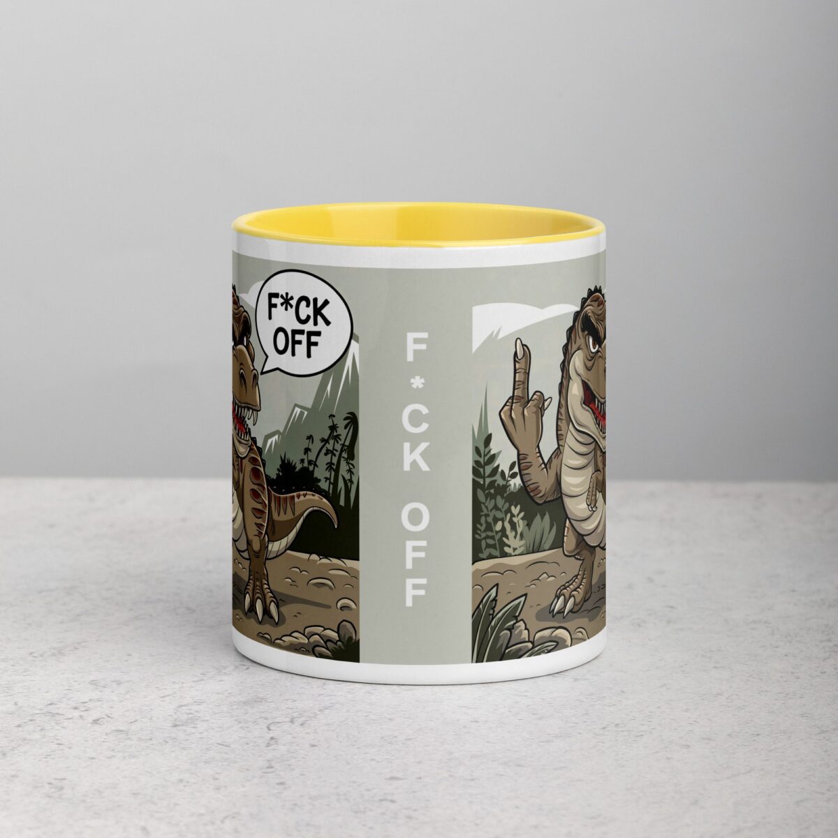Middle Finger Dinosaur Coffee Mug & Tea Cup - Image 19