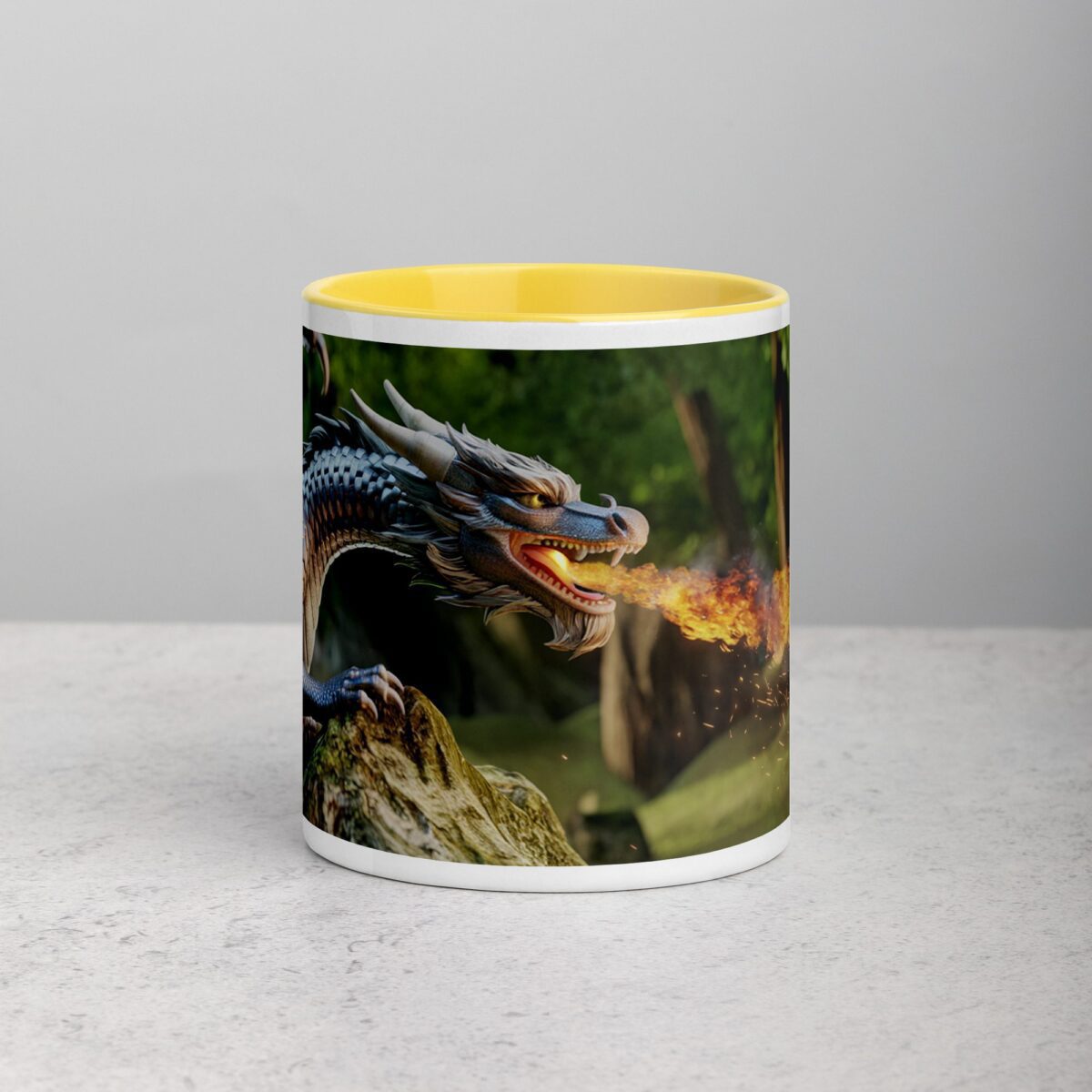 Dragon Spitting Fire 3D Coffee Mug & Tea Cup - Image 19