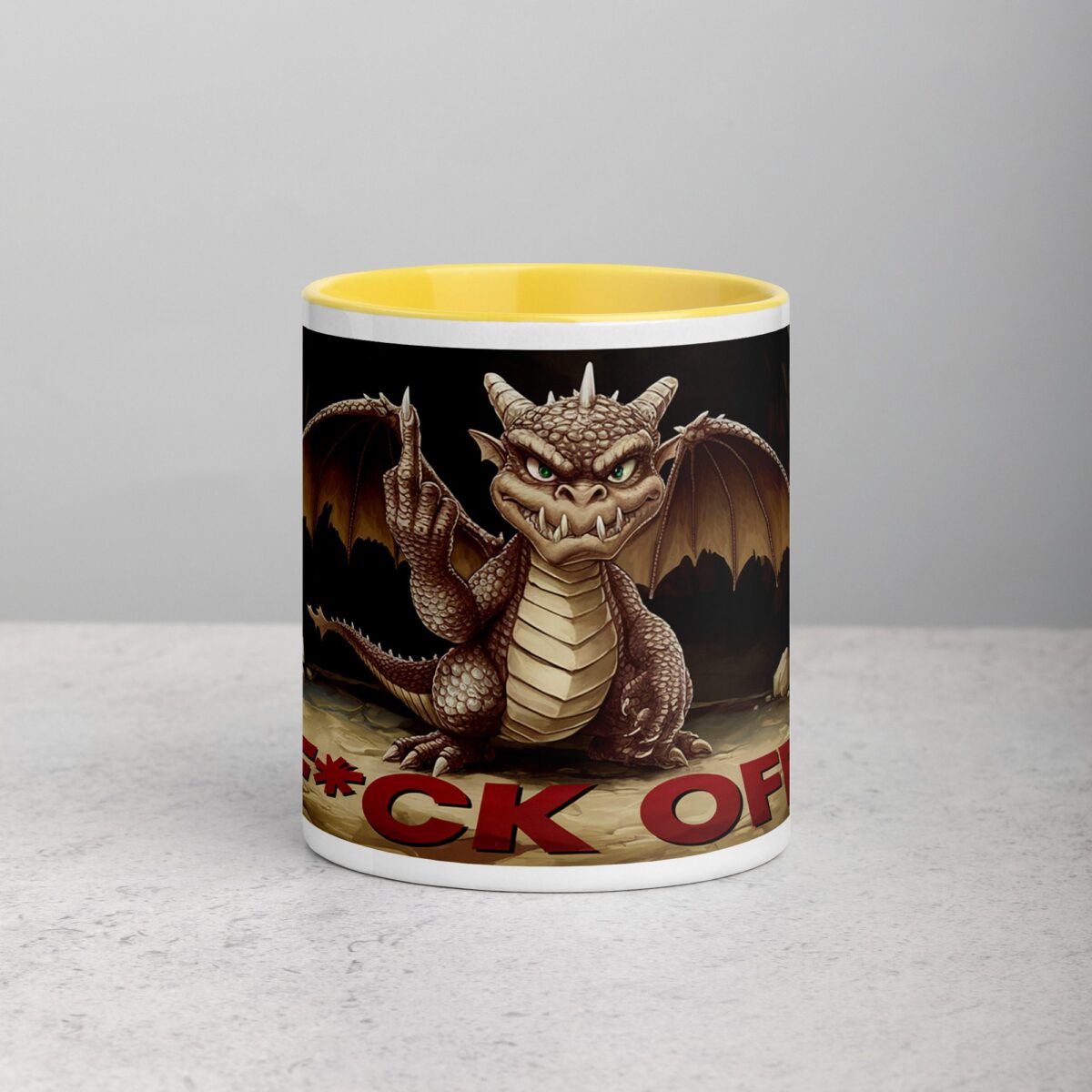 Middle Finger Dragon Coffee Mug & Tea Cup - Image 19