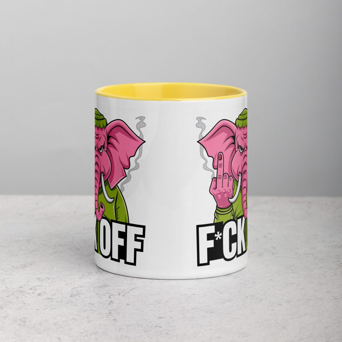 Elephant Middle Finger Coffee Mug & Tea Cup - Image 19