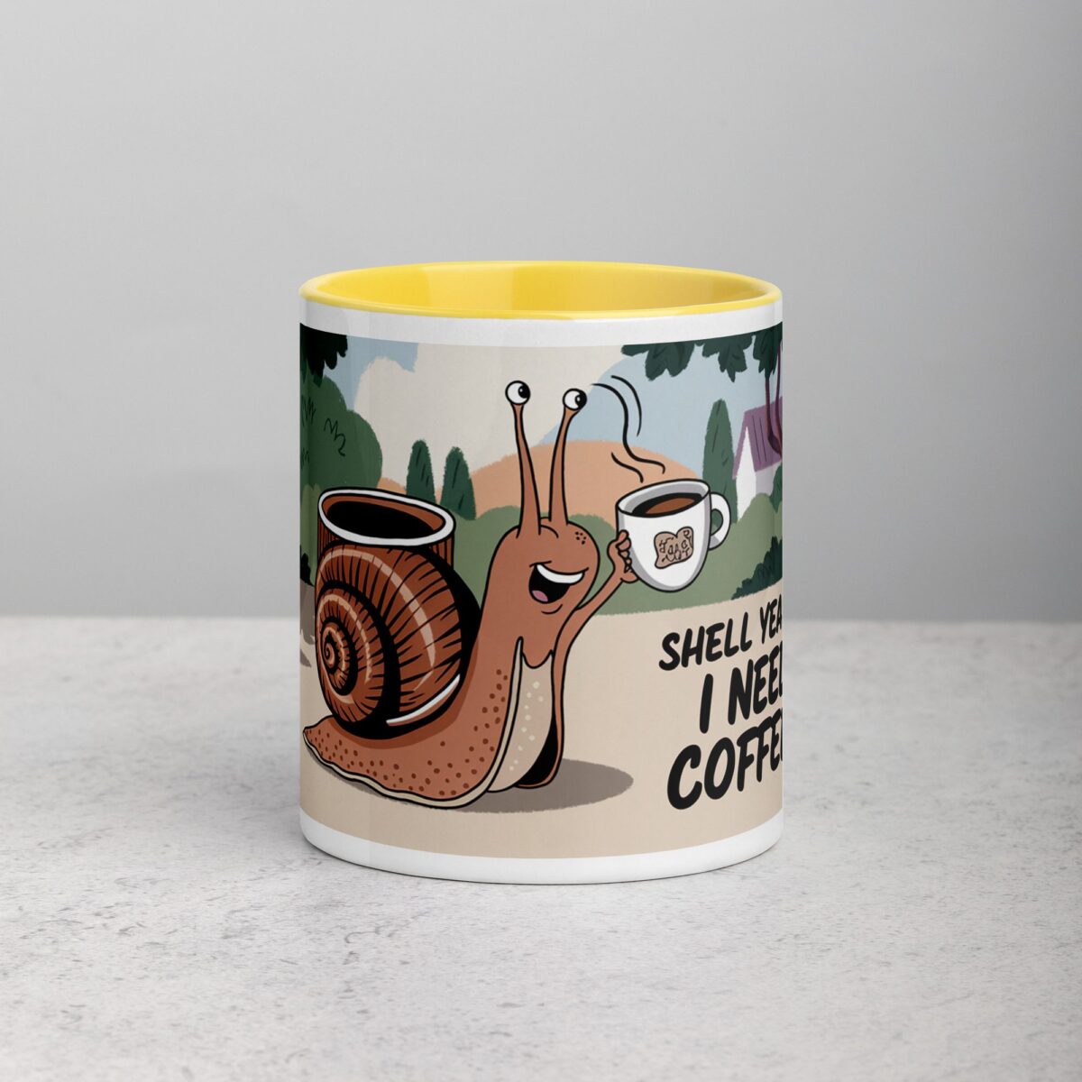 Shell Yeah, I Need Coffee! Snail Mug - Image 19