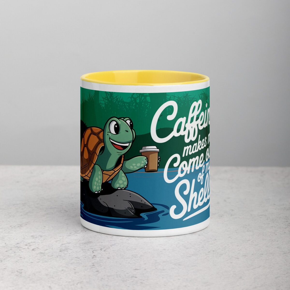 Caffeine Makes Me Come Out of My Shell Turtle Mug - Image 19