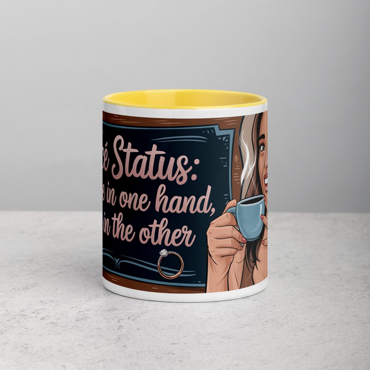 Fiancé Status: Coffee in One Hand, Ring in the Other Mug - Image 19