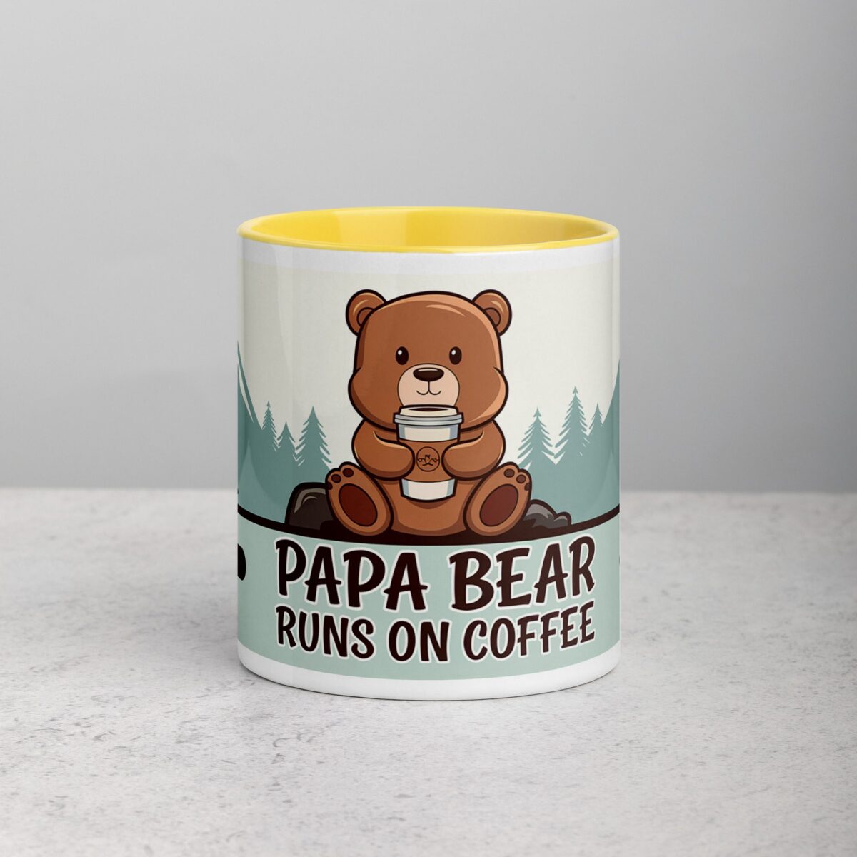 Papa Bear Runs on Coffee Fathers Day Mug - Image 19