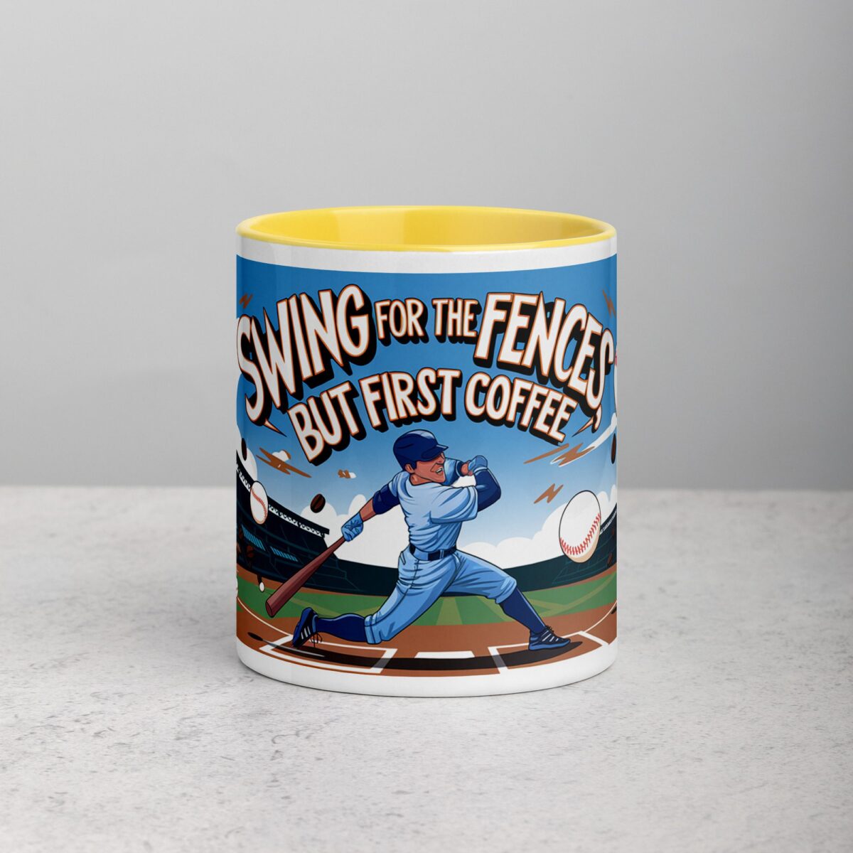 Swing for the Fences, But First Coffee Baseball Mug - Image 19