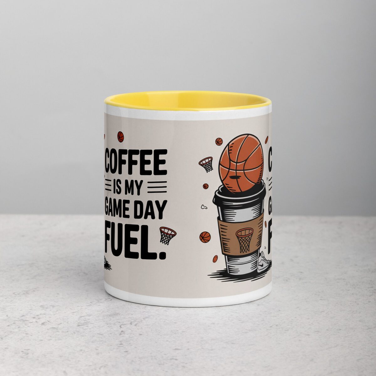 Coffee is My Game Day Fuel Basketball Mug - Image 19