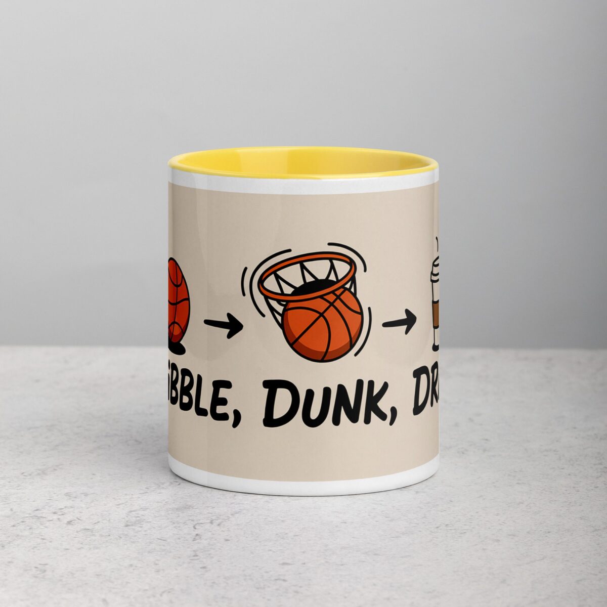 Dribble, Dunk, Drink Basketball Coffee Mug & Tea Cup - Image 19