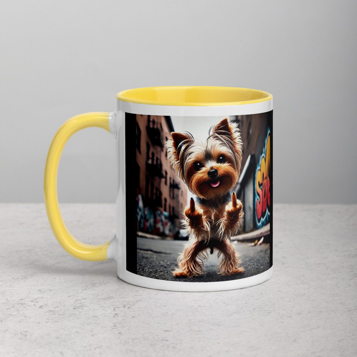 Yorkie Middle Finger Coffee Mug & Tea Cup - Image 20