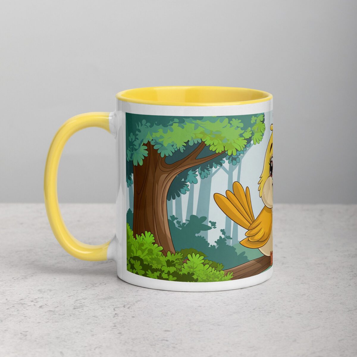 Cute Bird in Forest Coffee Mug & Tea Cup - Image 20