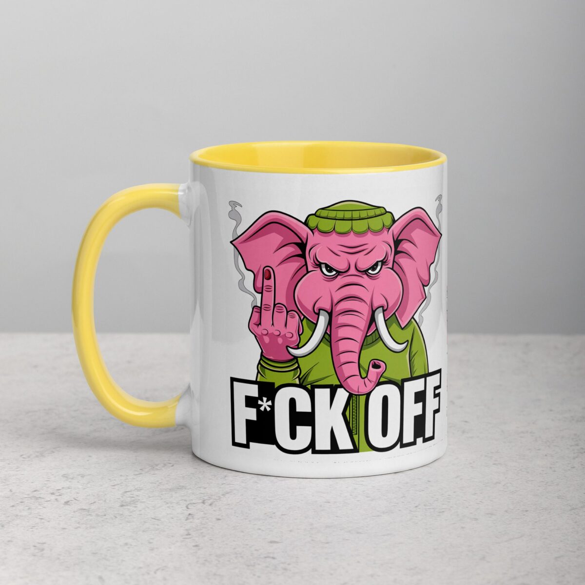 Elephant Middle Finger Coffee Mug & Tea Cup - Image 20