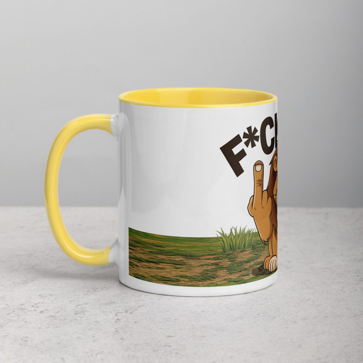 Middle Finger Lion Coffee Mug & Tea Cup - Image 20