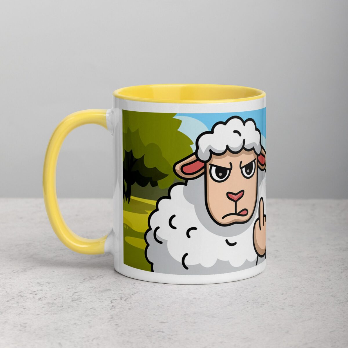 Middle Finger Sheep Coffee Mug & Tea Cup - Image 20