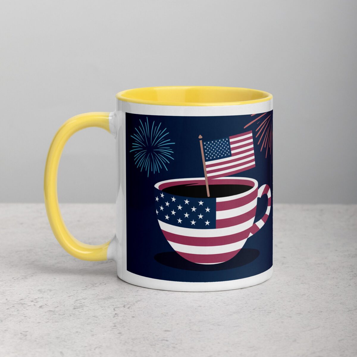 Caffeinated and Free 4th of July Coffee Mug - Image 20