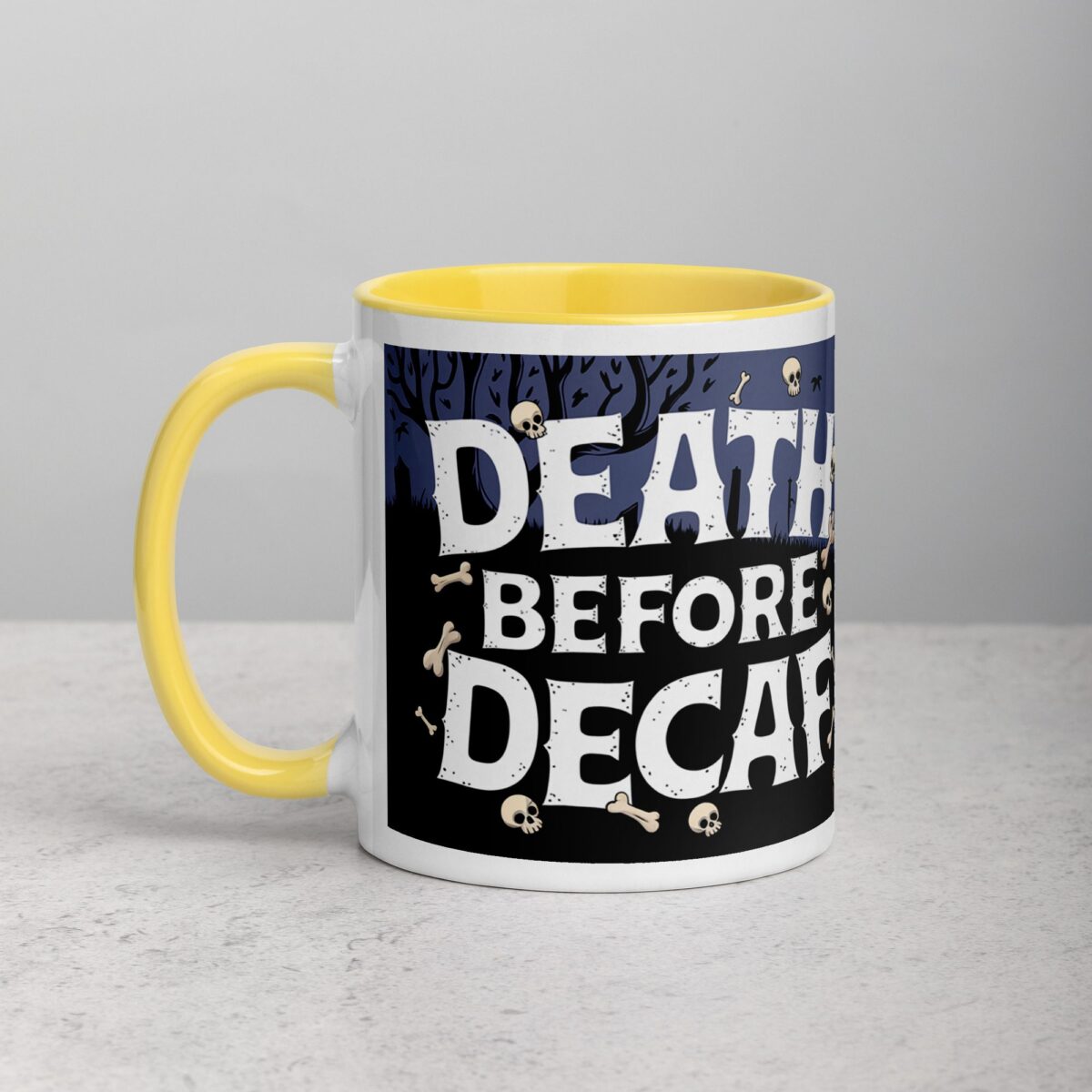 Death Before Decaf Halloween Coffee Mug - Image 20