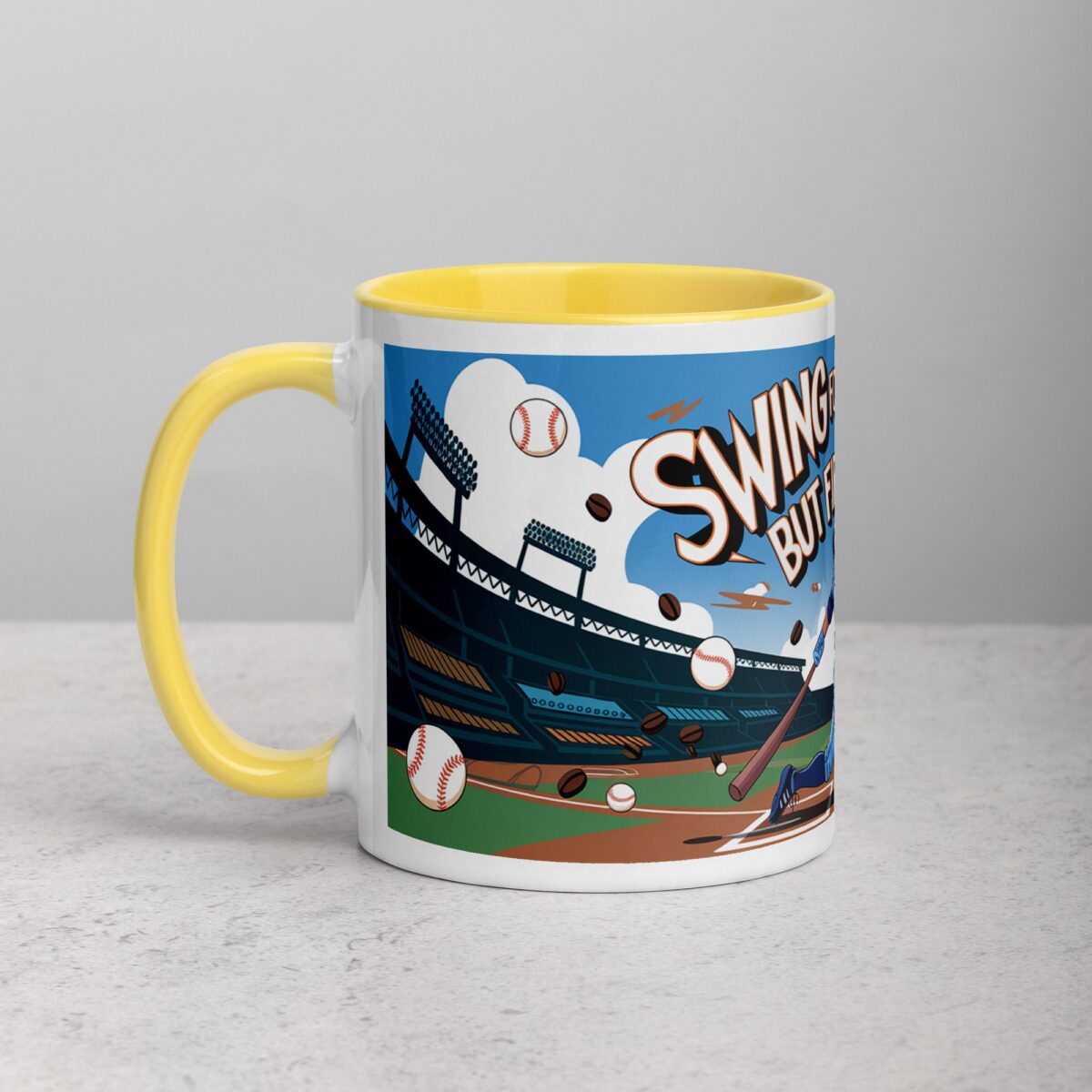 Swing for the Fences, But First Coffee Baseball Mug - Image 20