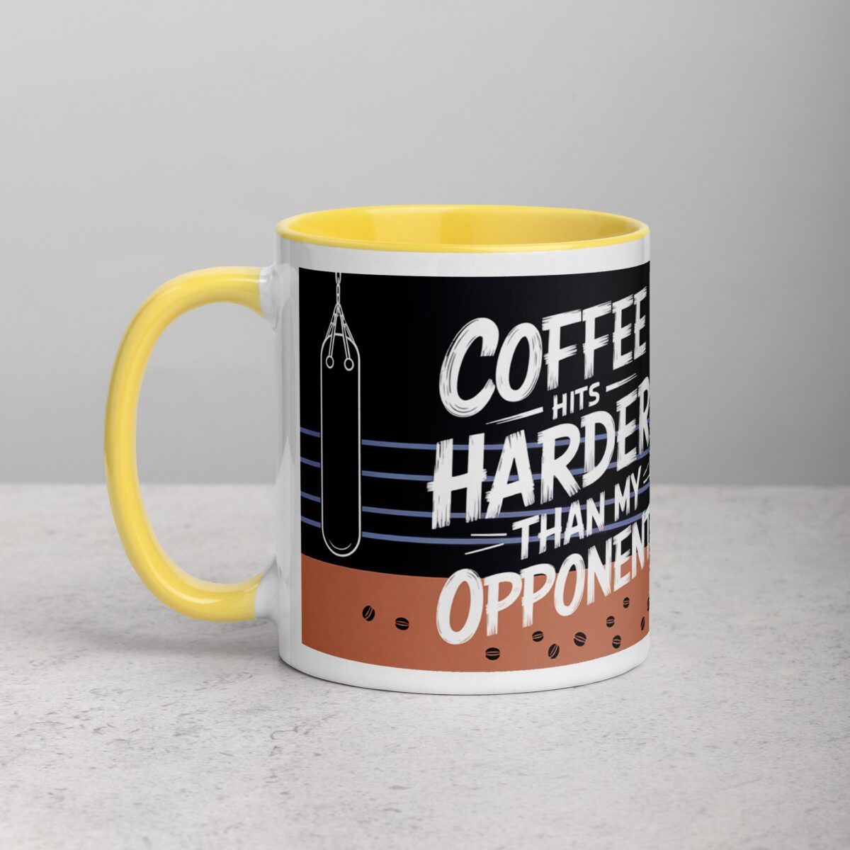 Coffee Hits Harder Than My Opponent Boxing Mug - Image 20