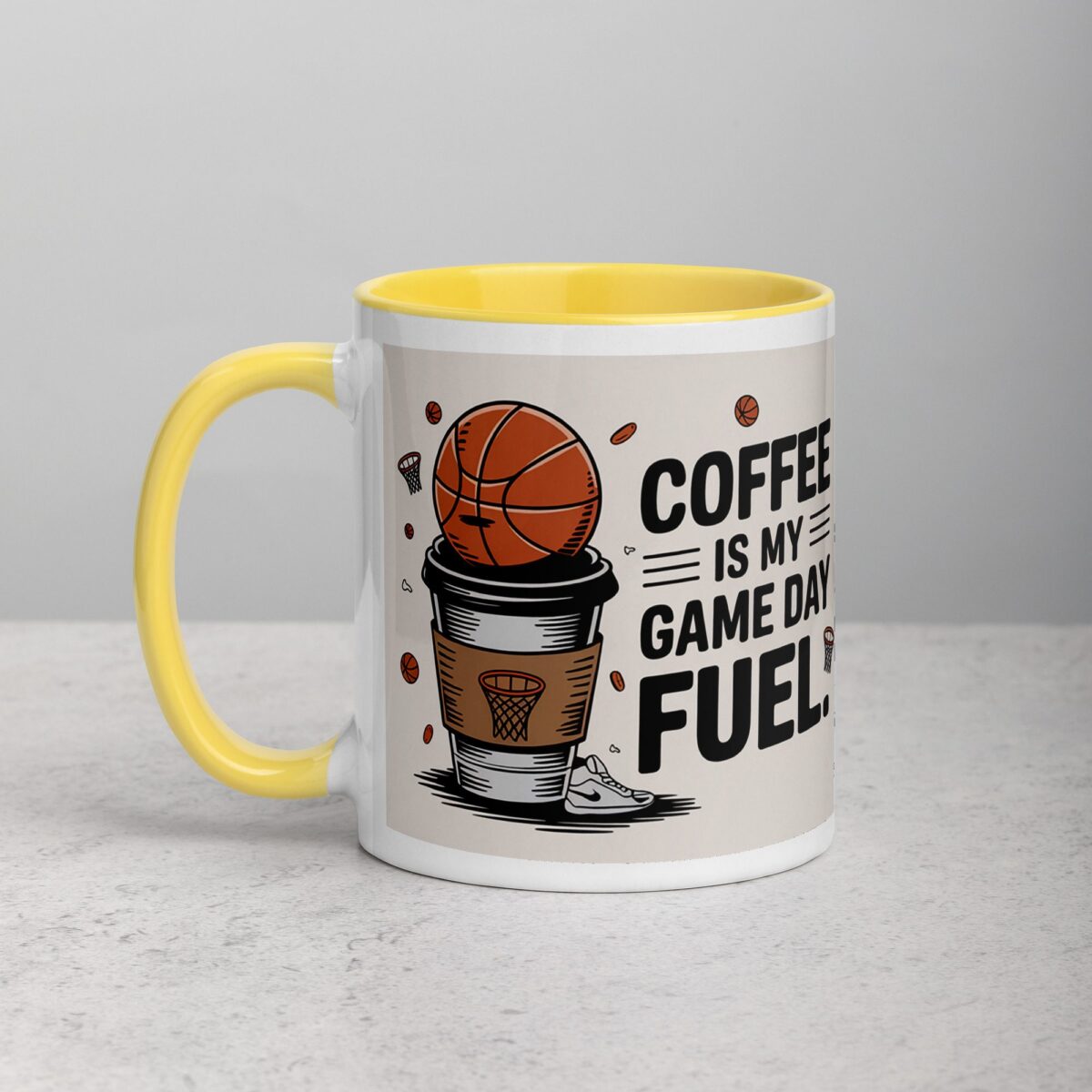 Coffee is My Game Day Fuel Basketball Mug - Image 20