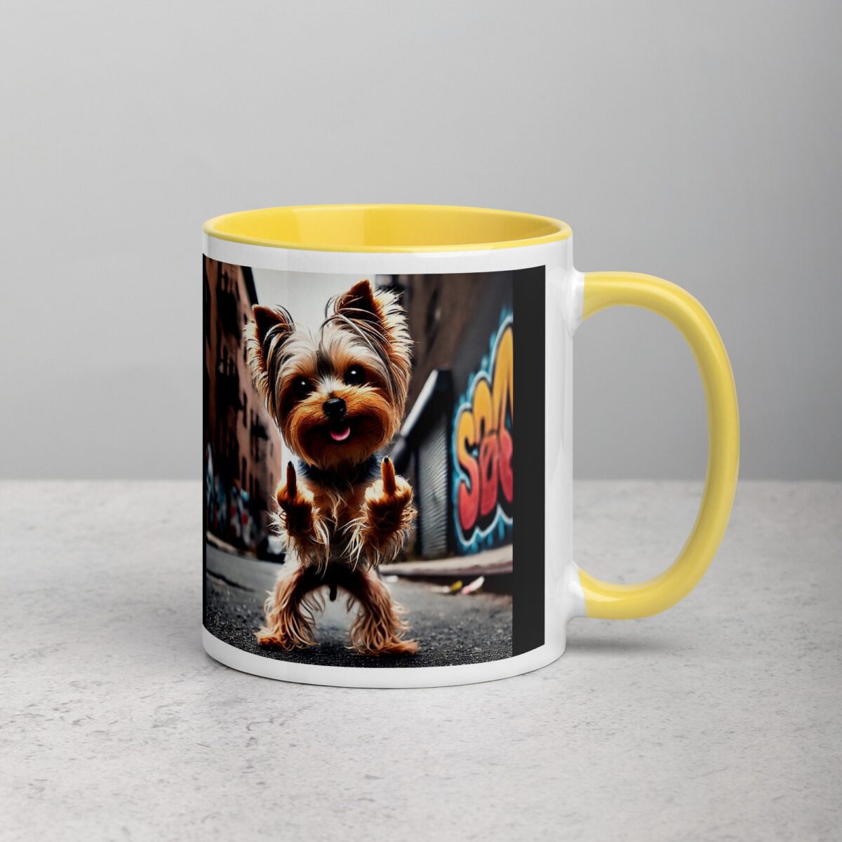 Yorkie Middle Finger Coffee Mug & Tea Cup - Image 21