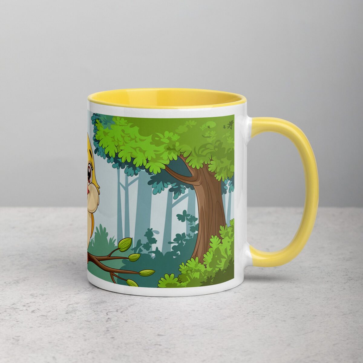 Cute Bird in Forest Coffee Mug & Tea Cup - Image 21