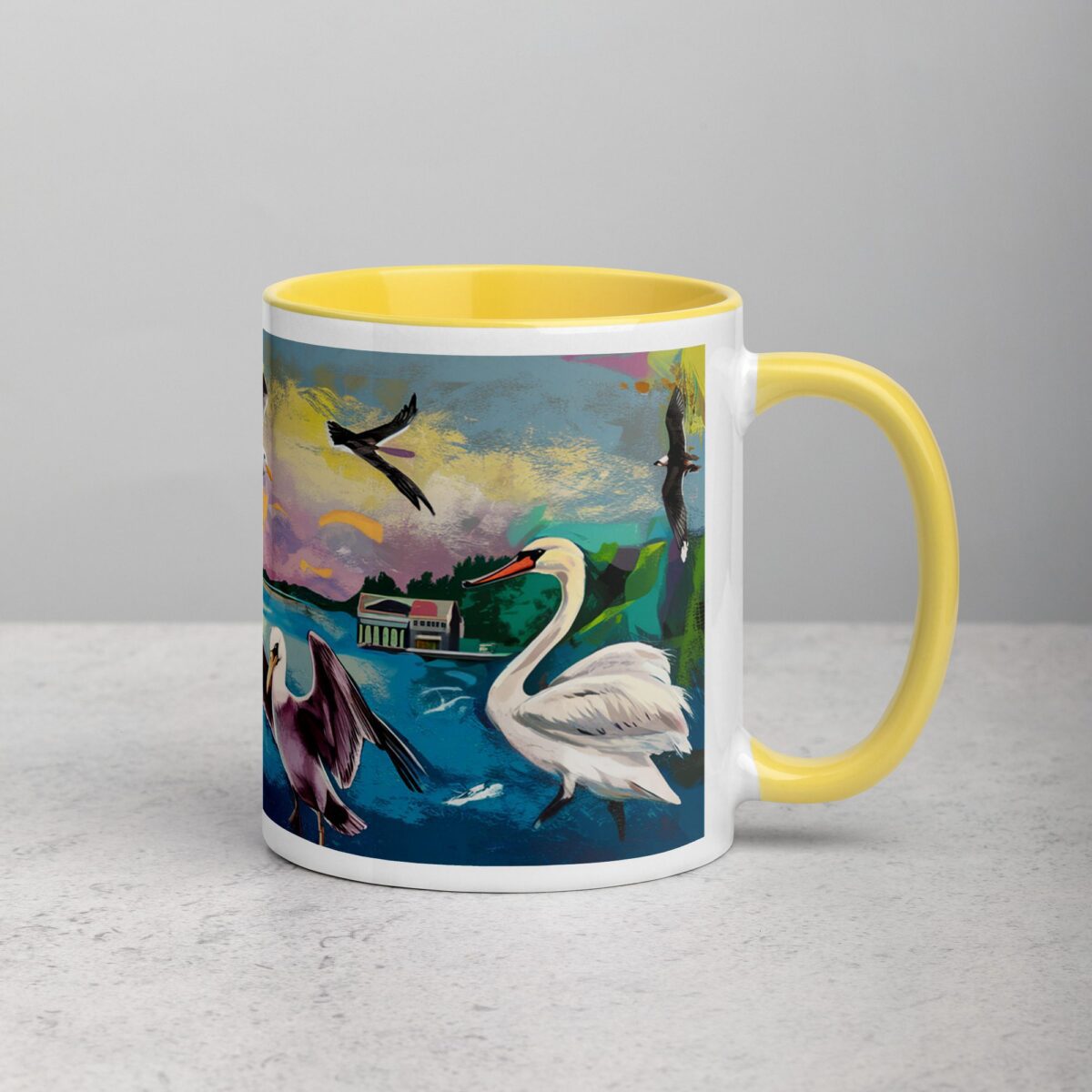 Flying Birds Graffiti Style Coffee Mugs & Tea Cup - Image 21