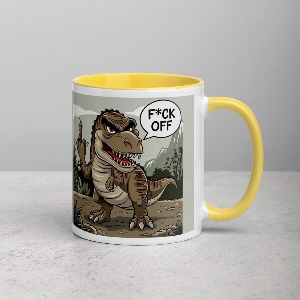 Middle Finger Dinosaur Coffee Mug & Tea Cup - Image 21