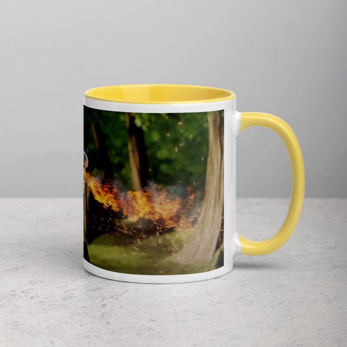 Dragon Spitting Fire 3D Coffee Mug & Tea Cup - Image 21