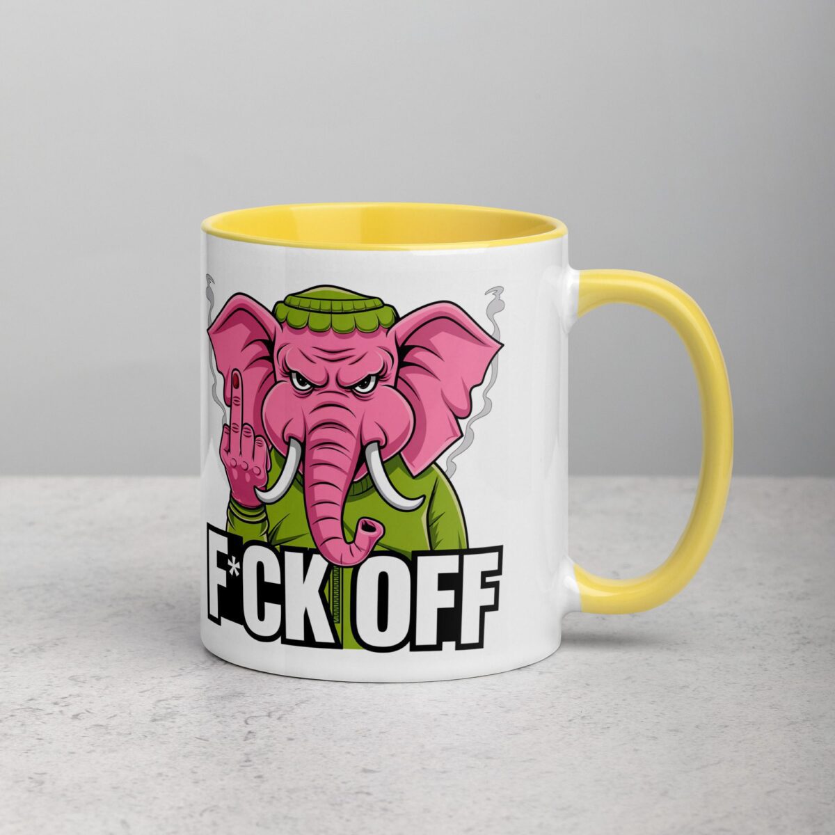 Elephant Middle Finger Coffee Mug & Tea Cup - Image 21
