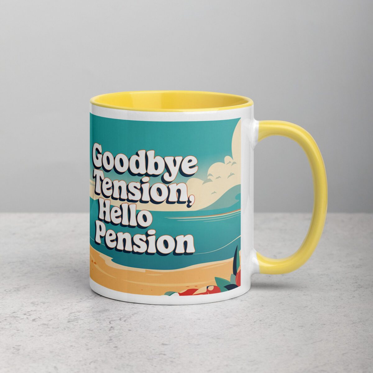 Goodbye Tension, Hello Pension Retirement Coffee Mug - Image 21