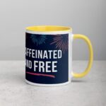 Caffeinated and Free 4th of July Coffee Mug - Image 21