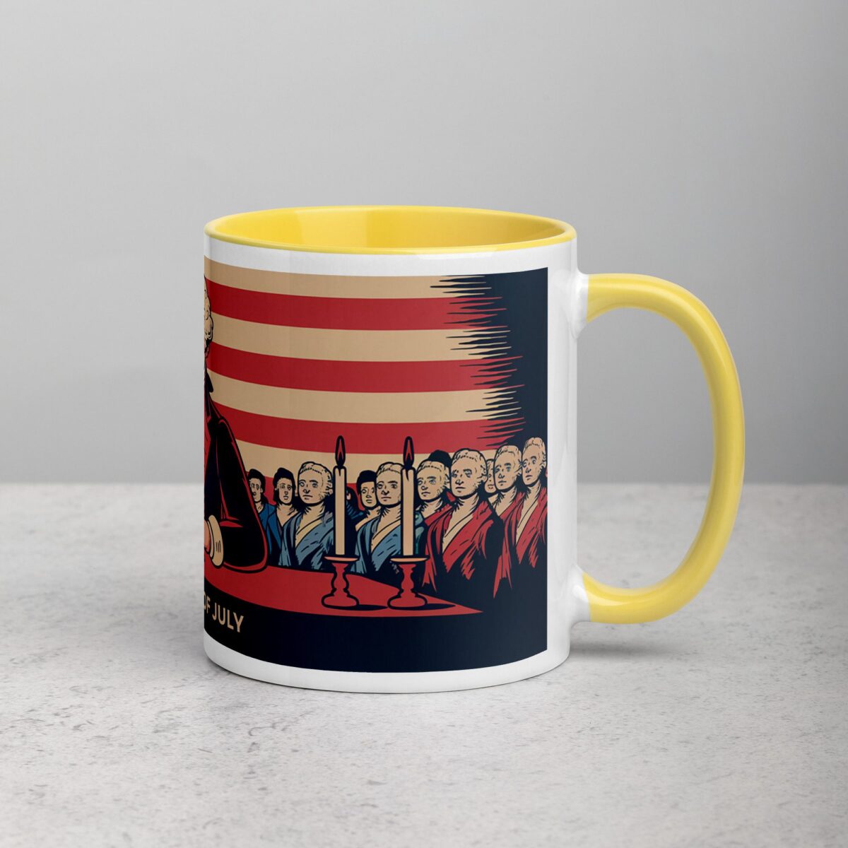 Happy 4th of July George Washington Retro Coffee Mug - Image 21