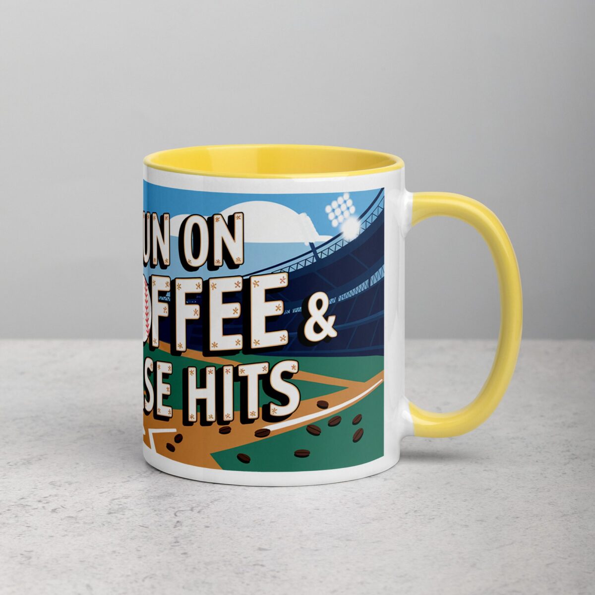 I Run on Coffee & Base Hits Baseball Coffee Mug - Image 21