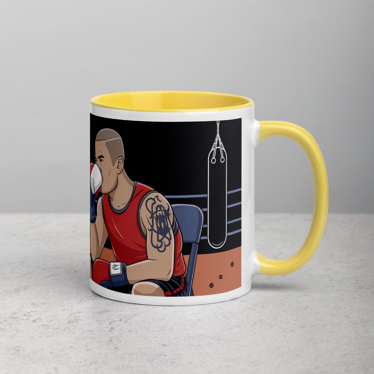Coffee Hits Harder Than My Opponent Boxing Mug - Image 21