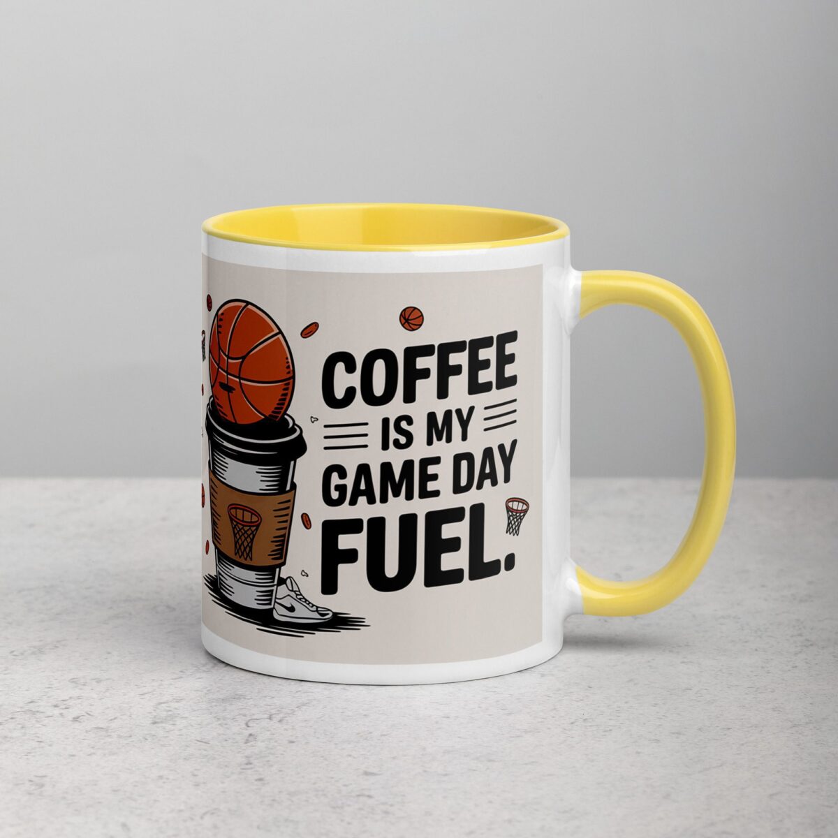Coffee is My Game Day Fuel Basketball Mug - Image 21