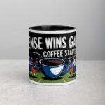 Defense Wins Games, Coffee Starts Days Football Mug