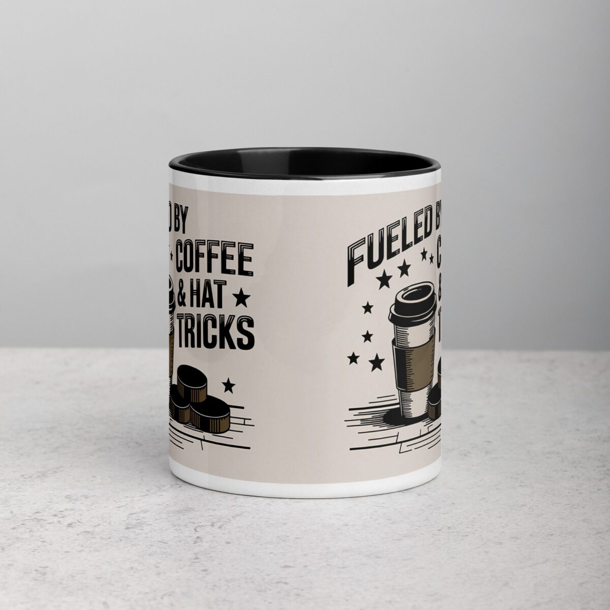 Fueled by Coffee & Hat Tricks Hockey Mug - Image 2
