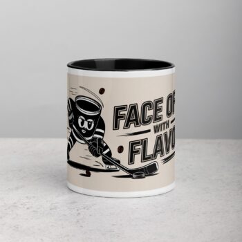 Face Off with Flavor Hockey Coffee Mug