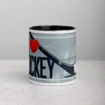 I Love Hockey Elegant Hockey Coffee Cup