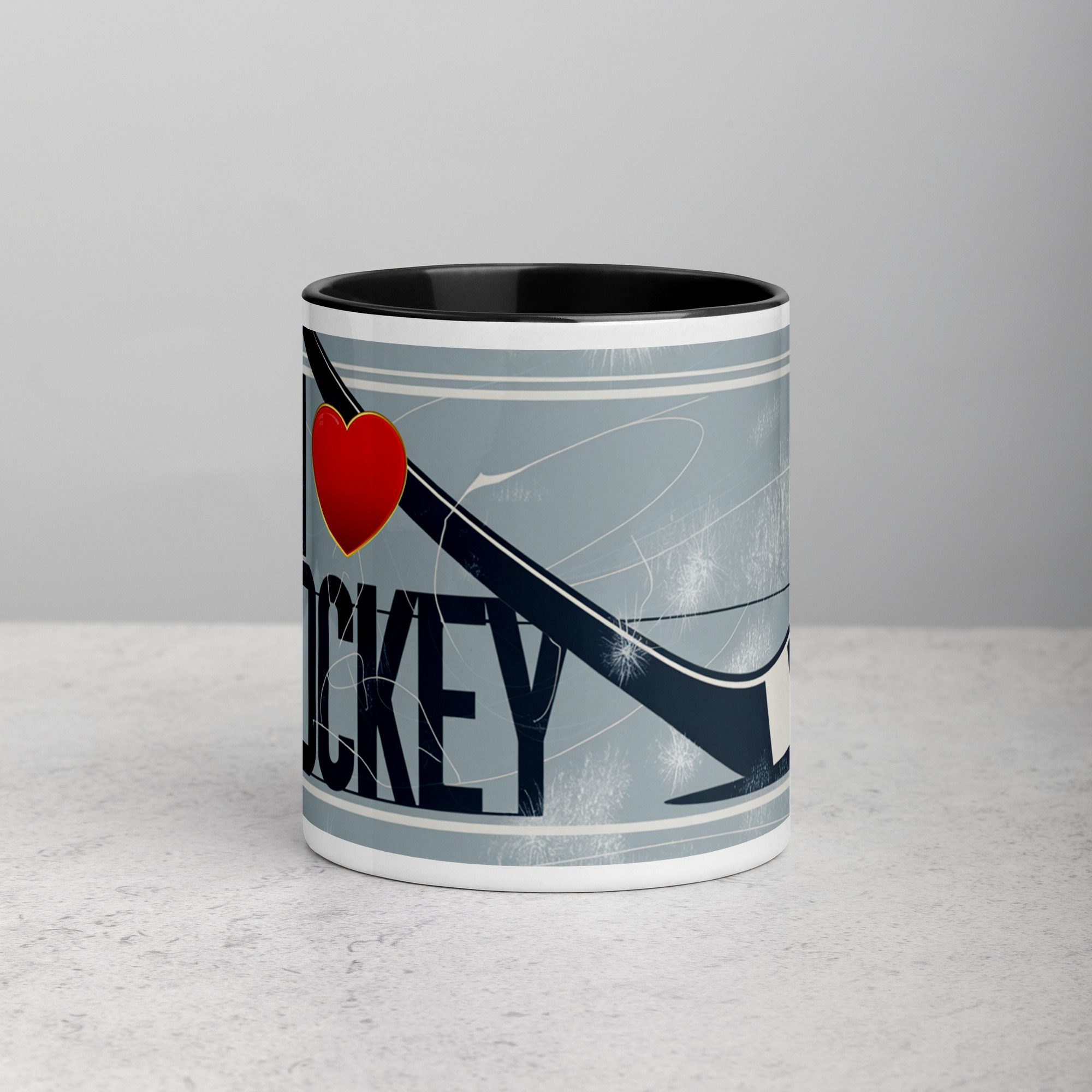 white-ceramic-mug-with-color-inside-black-11-oz-front-672d647f90aa7.jpg I Love Hockey Elegant Hockey Coffee Cup - Image 1